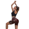 Calzas Leggings Corto Push Up Cafe Oscuro - Imagen 5