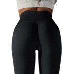 Calzas Leggings Push Up Solido Negro - Imagen 2