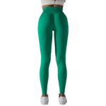 Calzas Leggings Push Up Solido Verde - Imagen 2