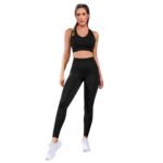 Conjunto Push Up Sin Mangas Tiro Alto Celular Negro