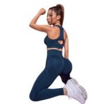 Conjunto Push Up Sin Mangas Tiro Alto Celular Azul Oscuro