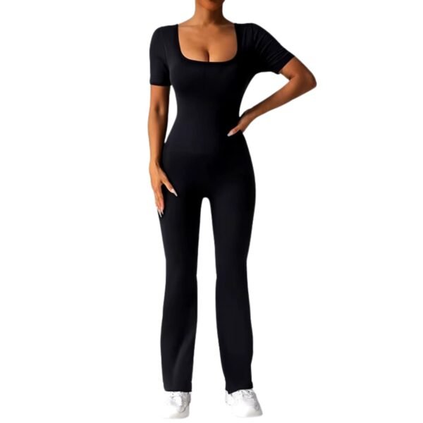 Enterito Push Up Manga Corta Flare Sukha Negro