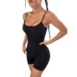 Enterito Push Up Sin Mangas Corto Negro