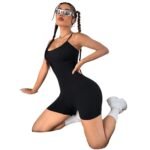 Enterito Push Up Sin Mangas Corto Negro - Imagen 4