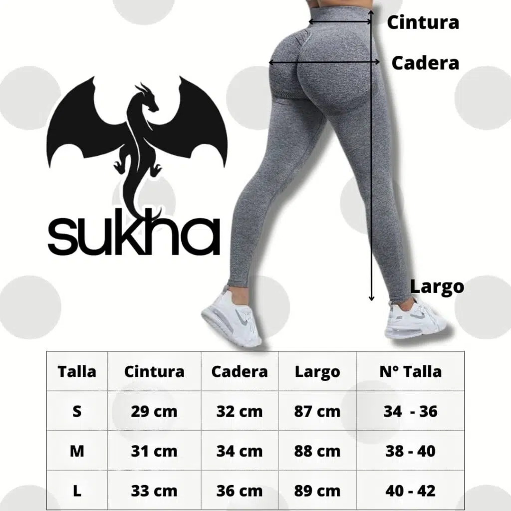 Calzas push up mujer tiro alto corte V café