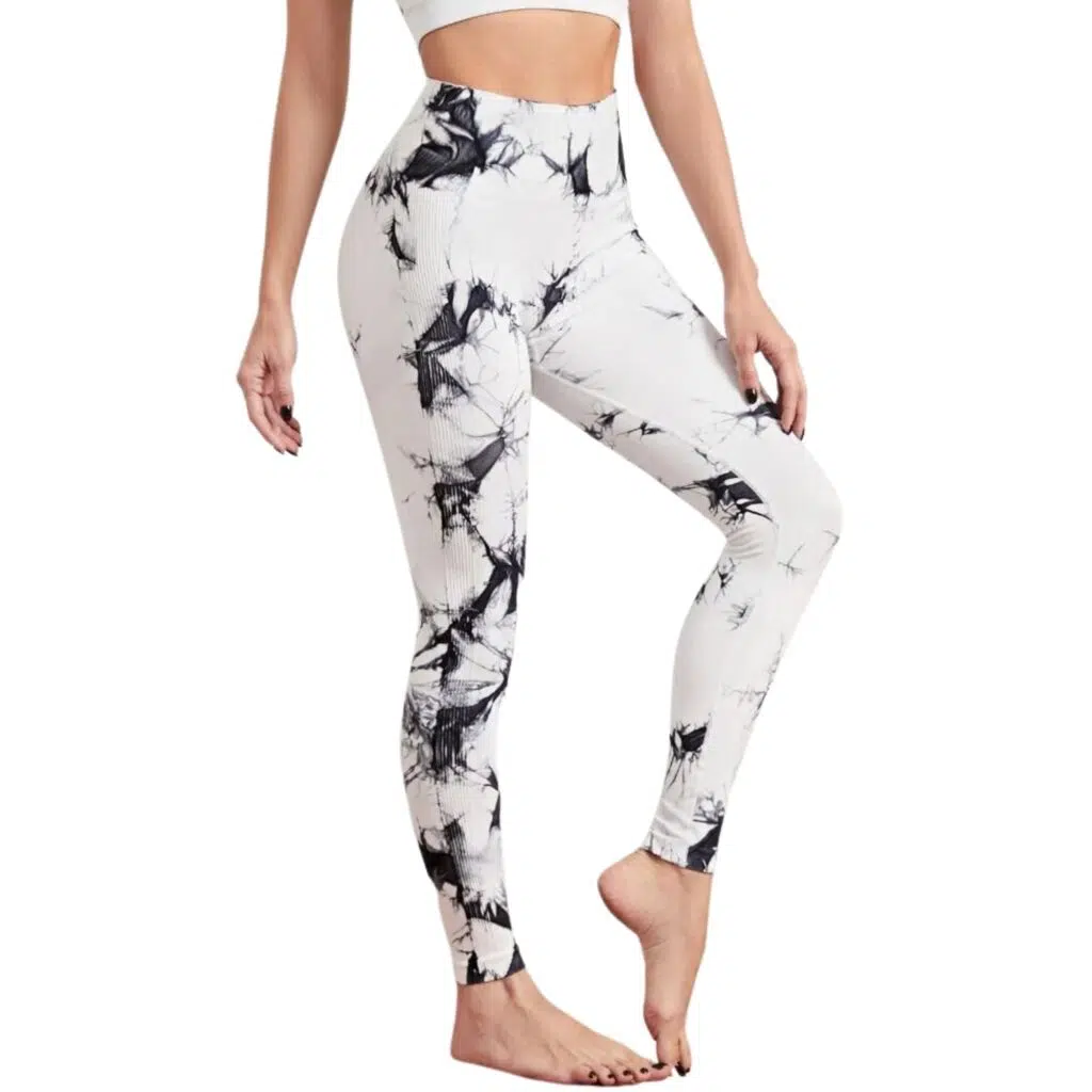 Calzas push up mujer tiro alto blanco