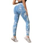 Calzas Leggings Push Up Celeste Oscuro - Imagen 5