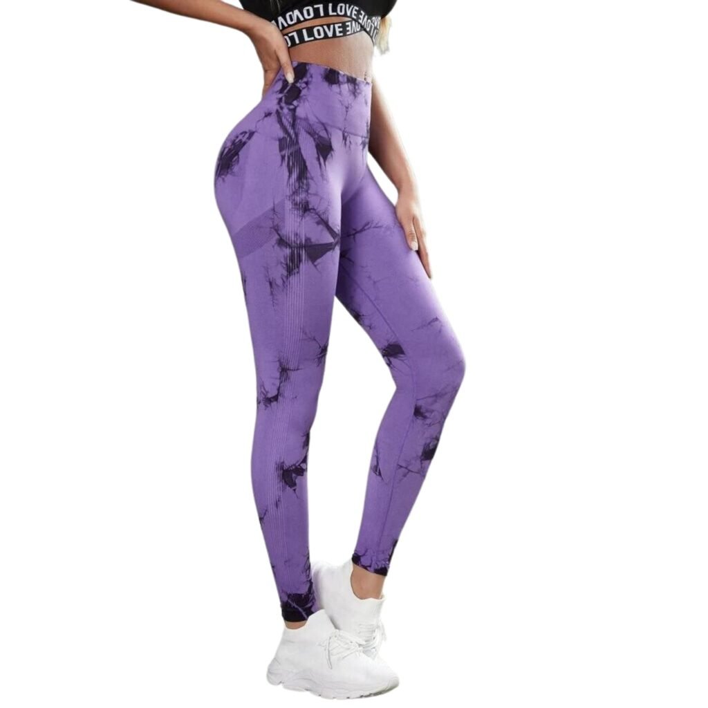 Calzas push up mujer tiro alto morado