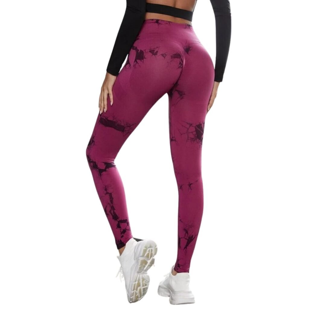 Calzas push up mujer tiro alto rosado oscuro