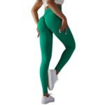 Calzas Leggings Push Up Solido Verde - Imagen 2