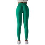 Calzas Leggings Push Up Solido Verde - Imagen 3