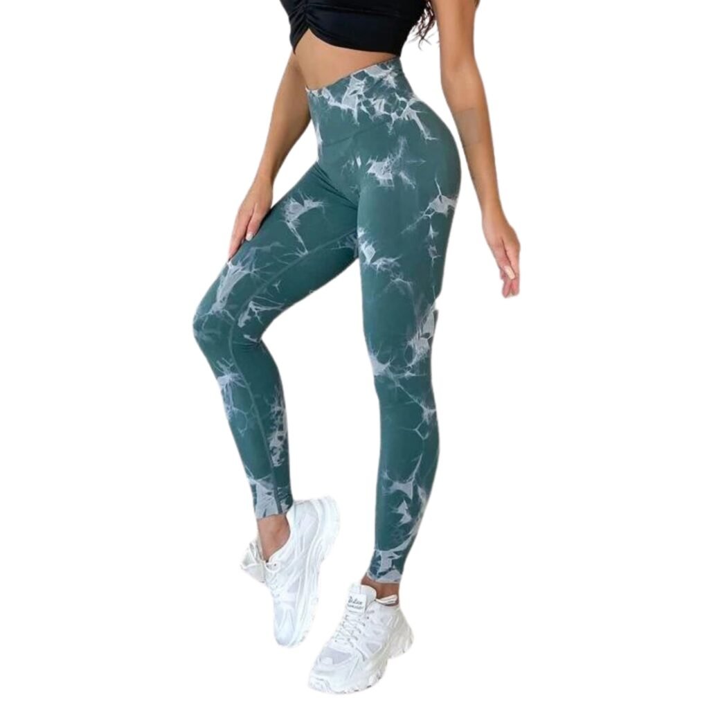 Calzas push up mujer tiro alto verde opaco