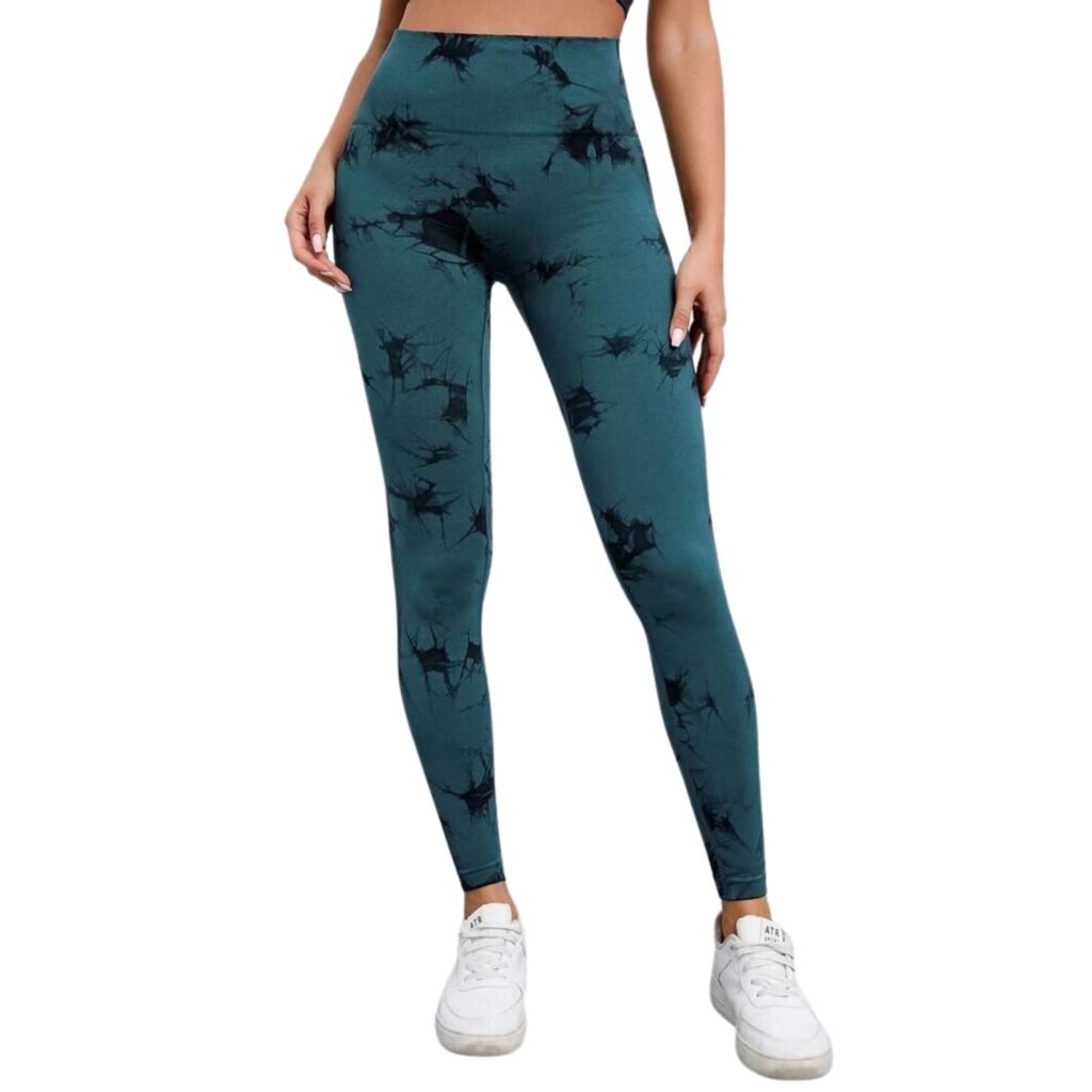 Calzas push up mujer tiro alto verde oscuro