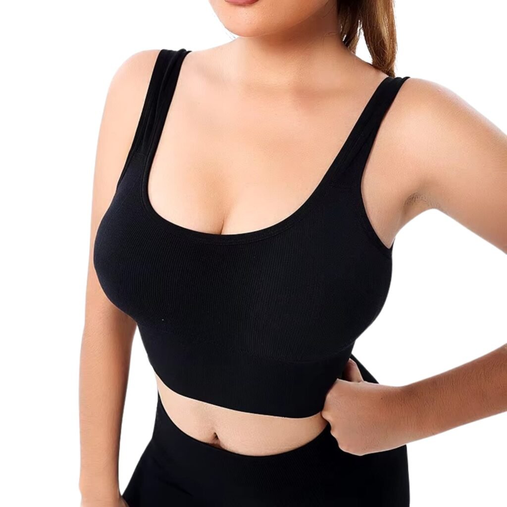 Top deportivo mujer sin mangas negro