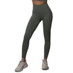 Calzas Leggings Push Up Solido Gris Oscuro - Imagen 2