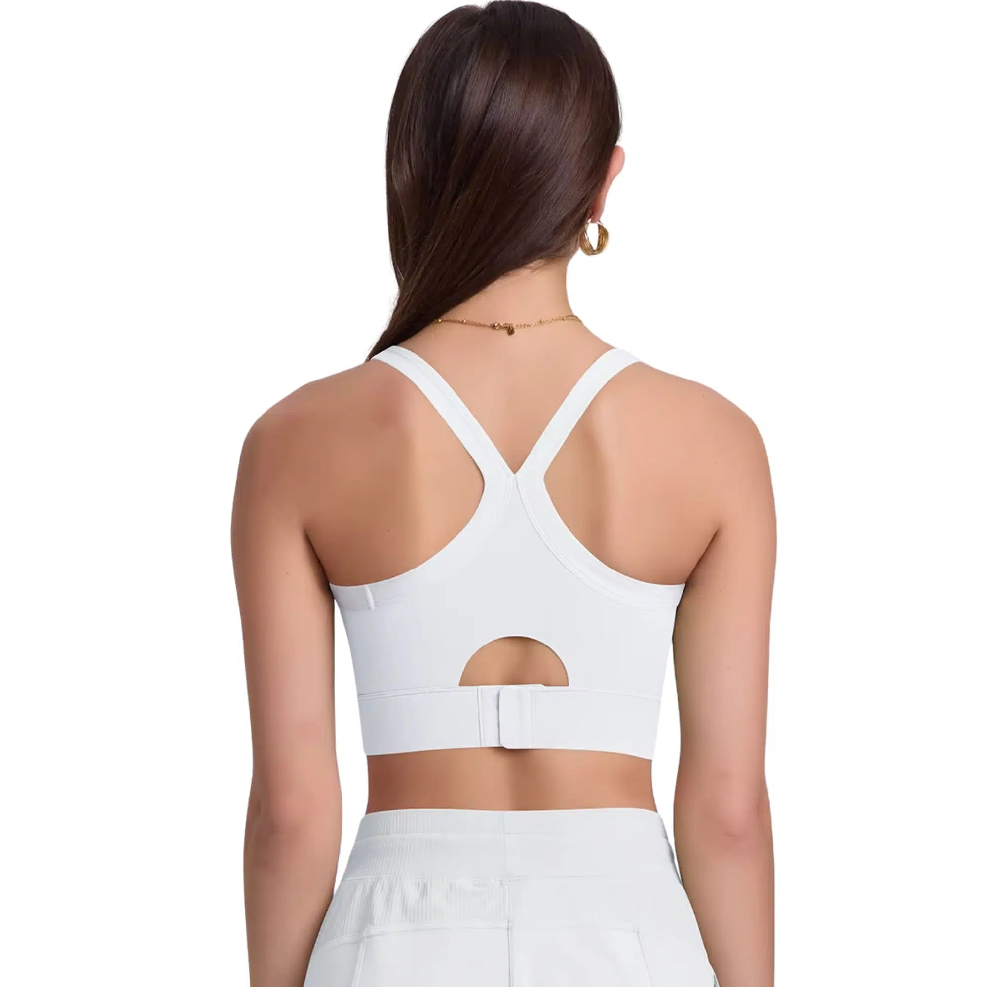 Top deportivo mujer bicolor blanco - Imagen 3