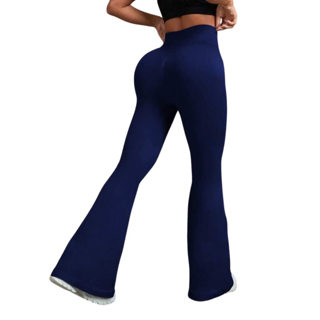 Calzas push up mujer flare cintura V azul