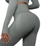 Calzas Leggings Push Up Solido Gris - Imagen 2