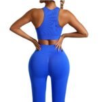 Conjunto push up tiro alto sin manga Azul - Imagen 2