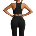 Conjunto push up tiro alto sin manga Negro - Imagen 2
