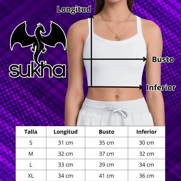 Top sin Manga con Blanco Verde